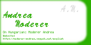 andrea moderer business card